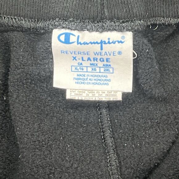 Champion Mens Reverse Weave‎ Big C Logo Jogger Sweatpants Size XL Black Patch - Picture 2 of 6